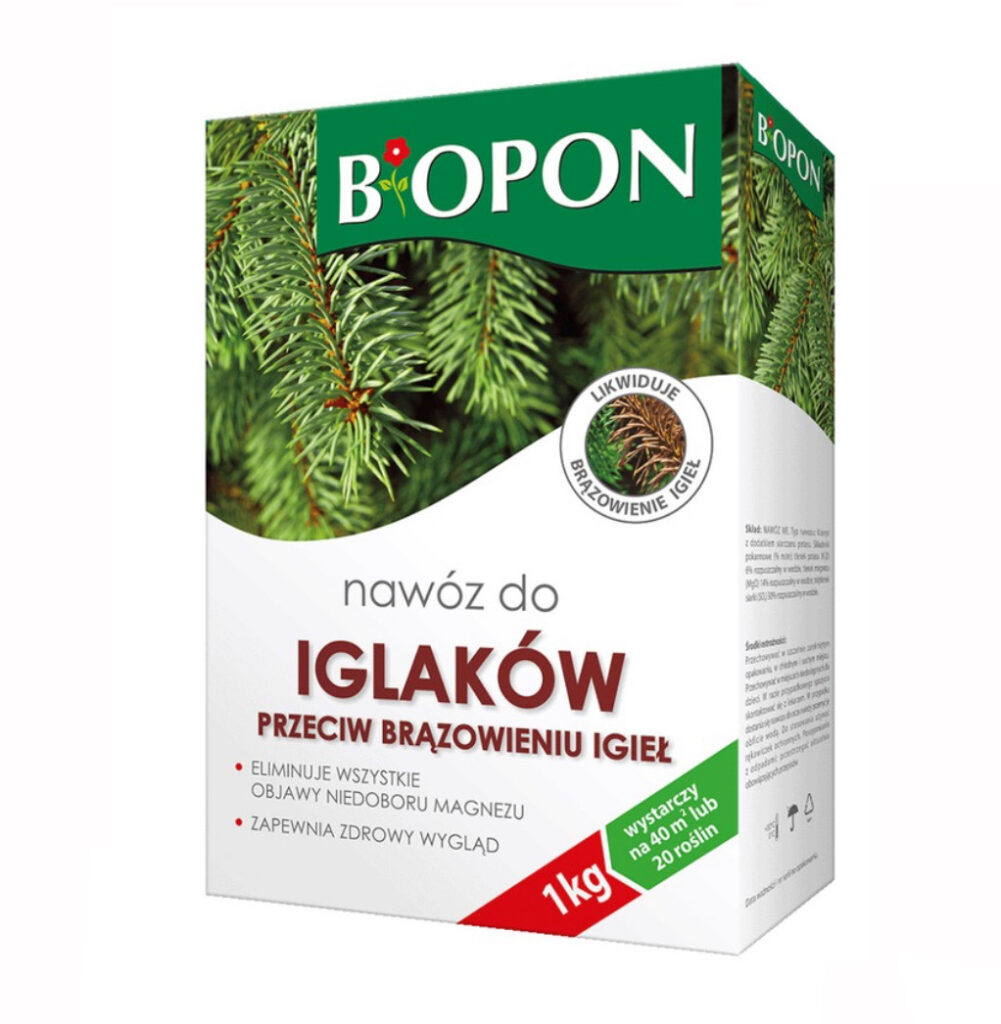 Nawóz do iglaków przeciw brązowieniu igieł 1 kg BIOPON