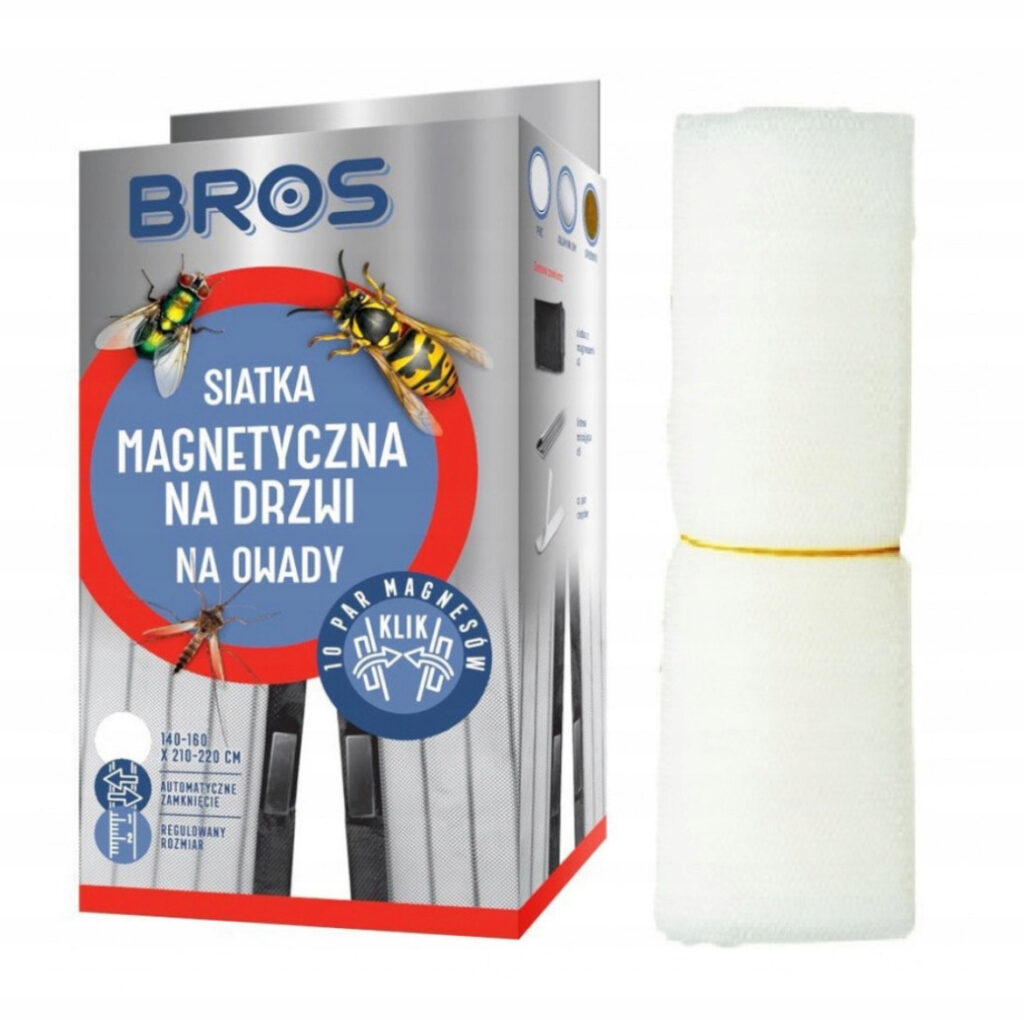 Siatka magnetyczna na drzwi 160x200 cm biała Bros