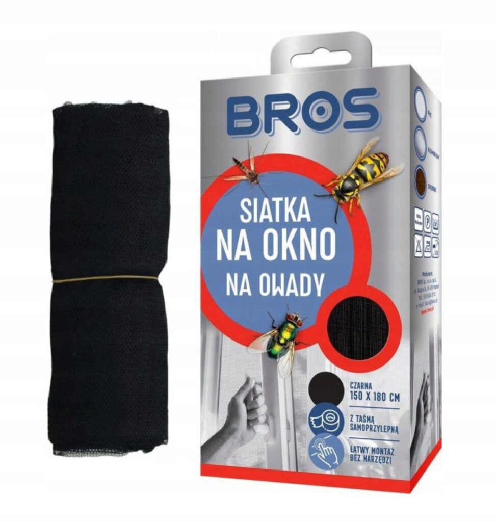 Siatka na okno 150x180 czarna Bros