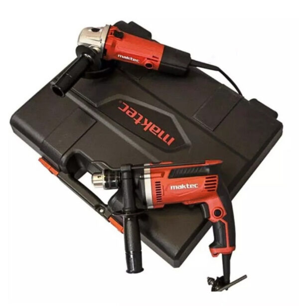 Maktec zestaw combo wiertarka udarowa 710W MT814 + szlifierka kątowa 125mm 570W MT963 + walizka