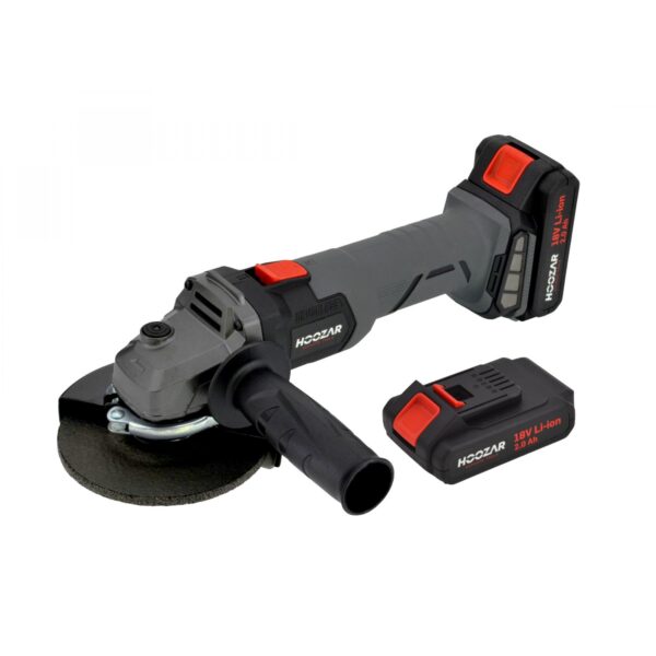 Szlifierka kątowa bezszczotkowa 125 mm 18V 2x2.0Ah AG10BL AW06160 HOOZAR - obrazek 2