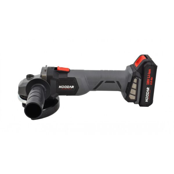 Szlifierka kątowa bezszczotkowa 125 mm 18V 2x2.0Ah AG10BL AW06160 HOOZAR - obrazek 3