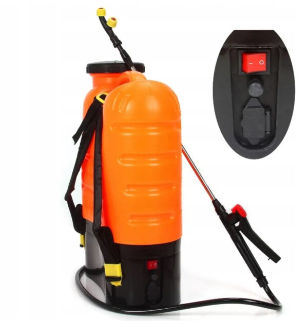 Opryskiwacz plecakowy elektryczny 16 l pomarańczowy Demon - obrazek 2