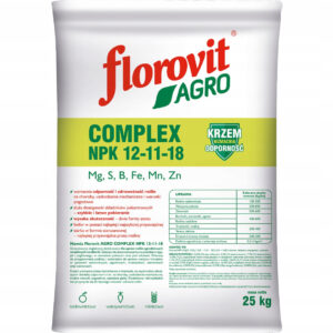 Nawóz wieloskładnikowy Complex NPK 12-11-18+Mikro 25 kg Florovit Agro