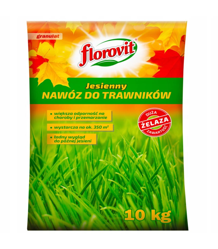 Nawóz jesienny do trawników granulat 10 kg Florovit