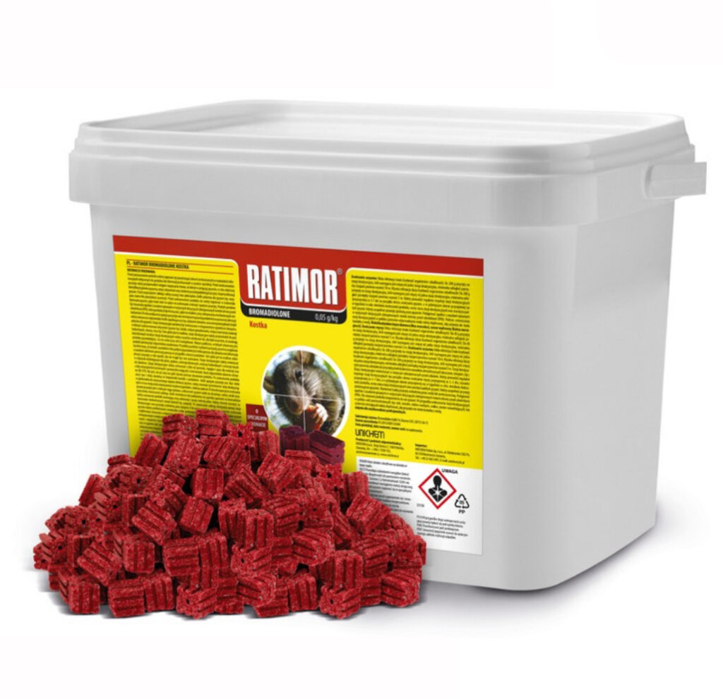 Kostka woskowa czerwona na myszy i szczury Ratimor 3 kg
