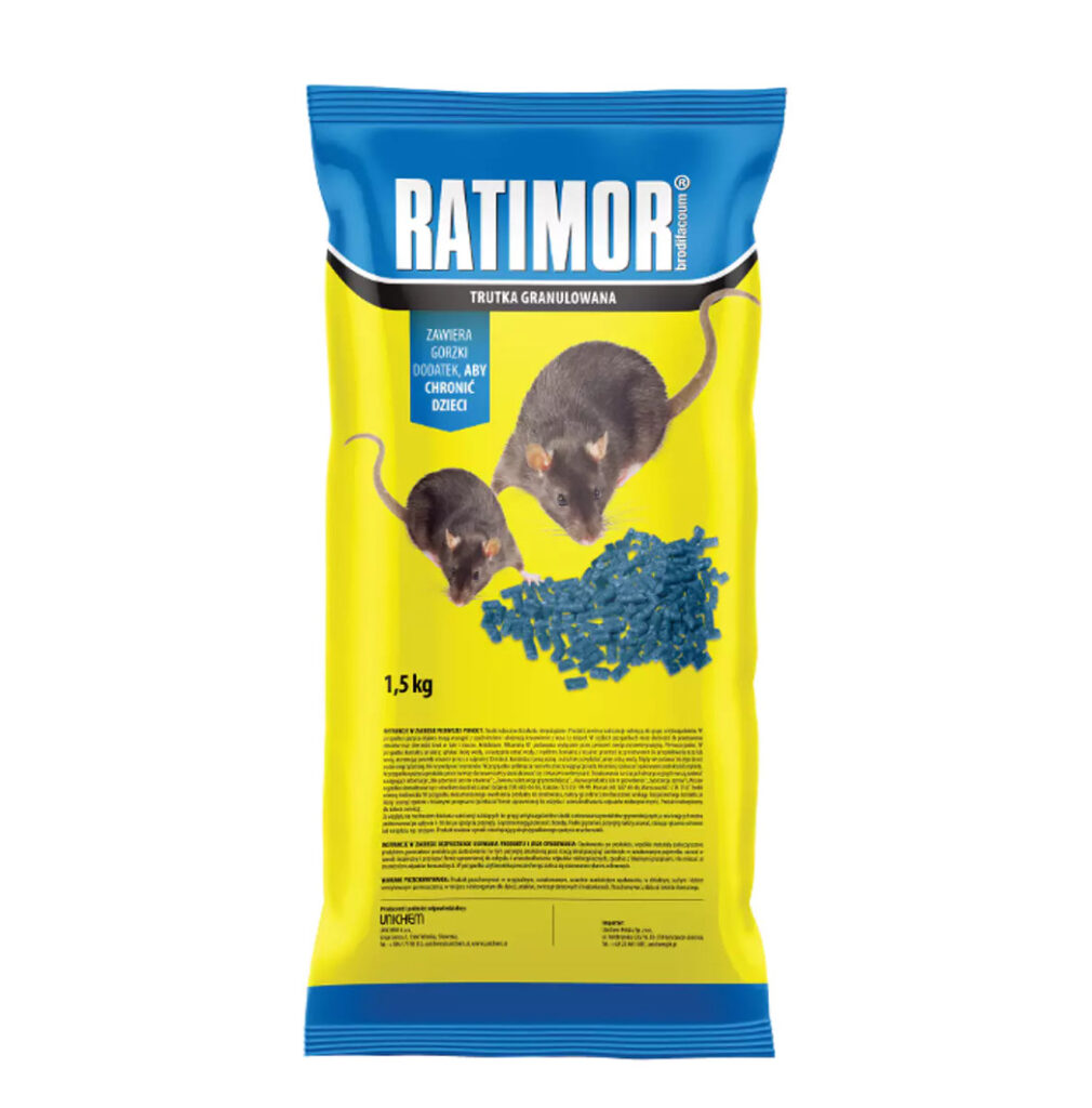 Granulat trutka na myszy i szczury 1,5 kg Ratimor