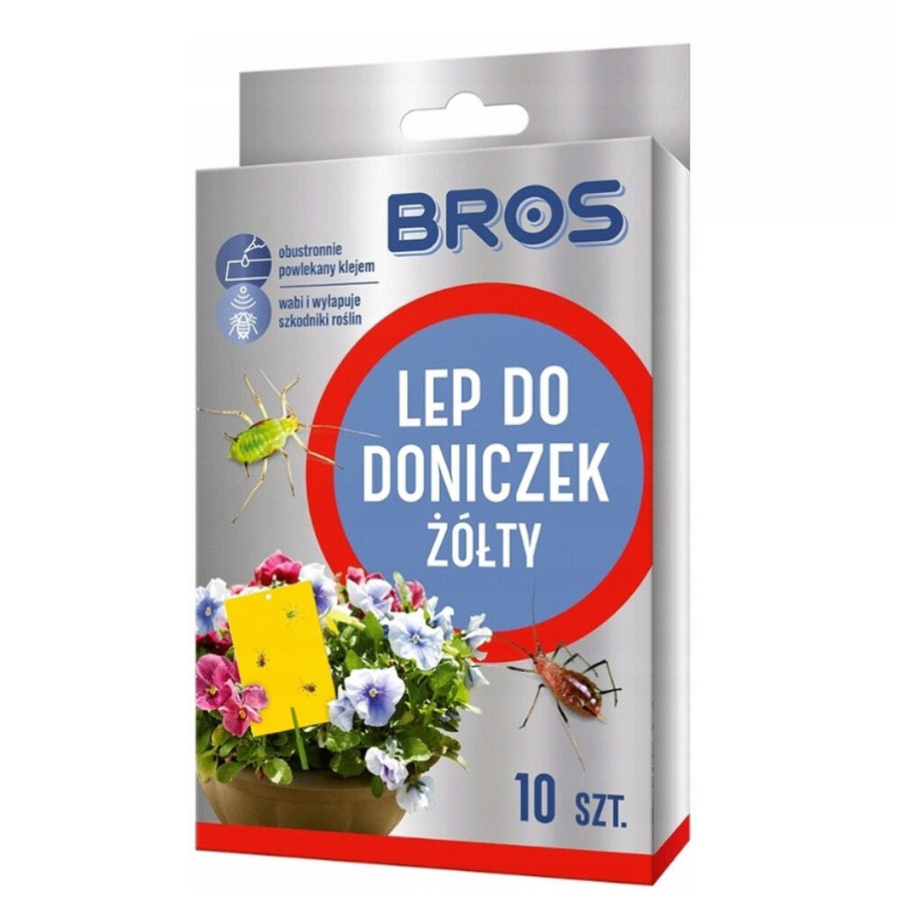 Lep do doniczek żółty 10 sztuk BROS