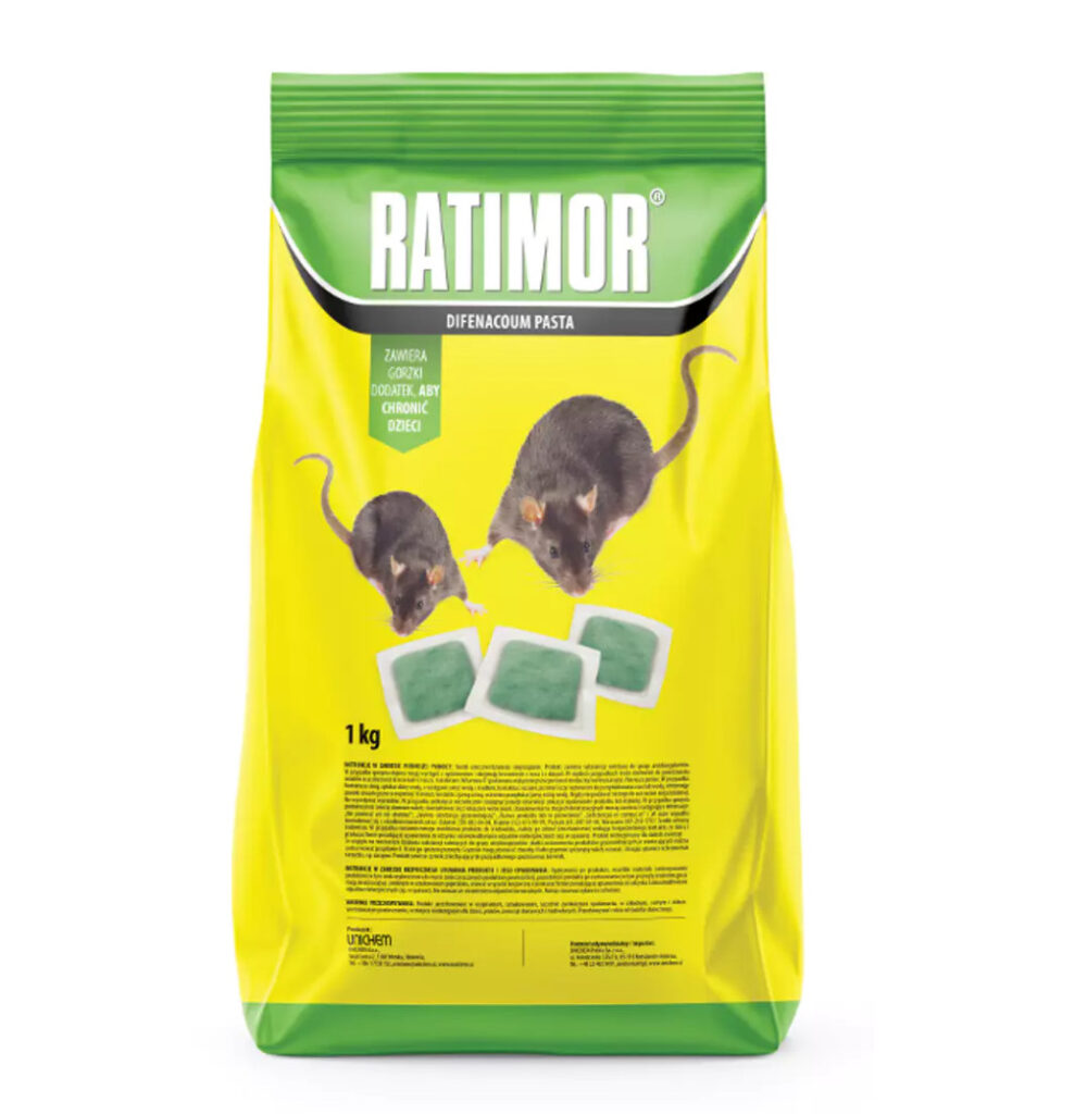 Trutka na myszy i szczury zielona pasta 1 kg Ratimor