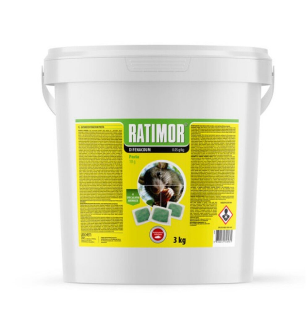 Trutka na myszy i szczury zielona pasta 3 kg Ratimor