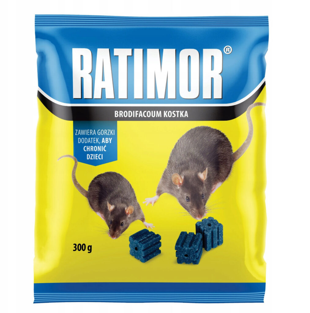 Trutka na szczury i myszy kostka woskowa niebieska Ratimor 300 g
