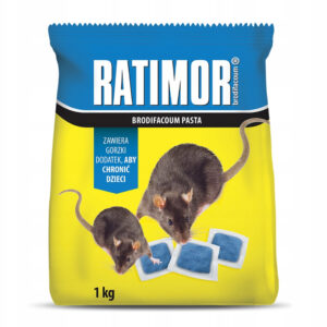 Trutka na myszy i szczury niebieska pasta 1 kg Ratimor