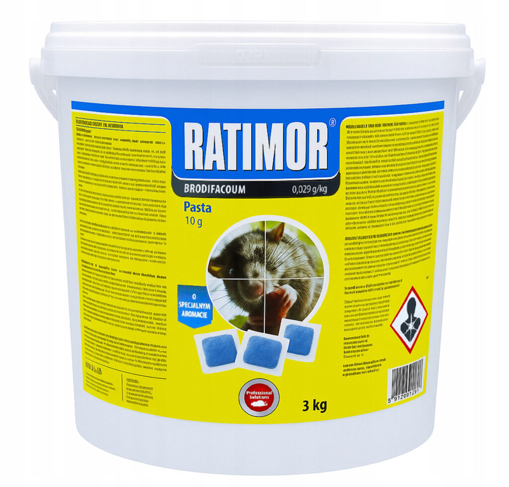 Trutka na myszy i szczury niebieska pasta 3 kg Ratimor