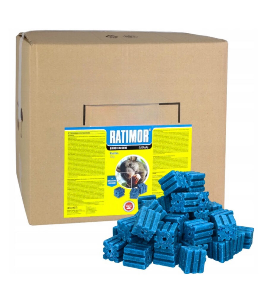 Trutka na szczury i myszy kostka woskowa Ratimor 10 kg